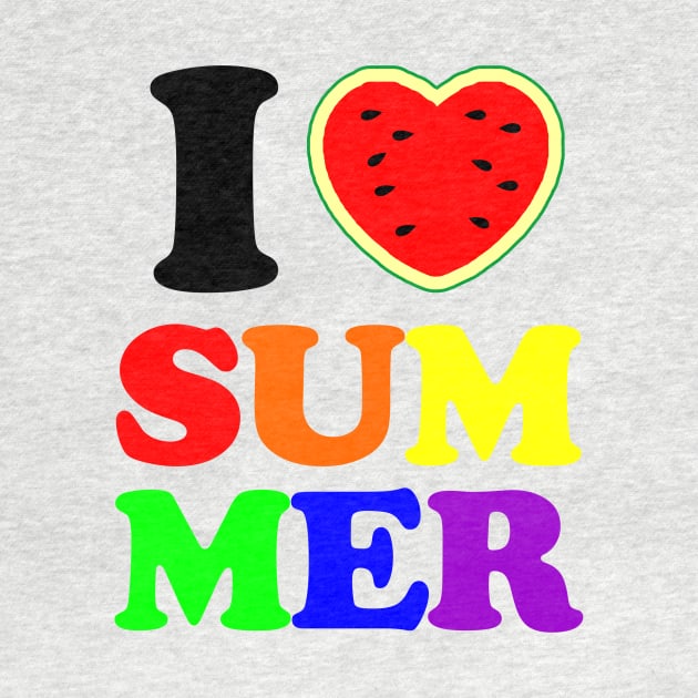 i heart summer watermelon rainbow by Typography Dose